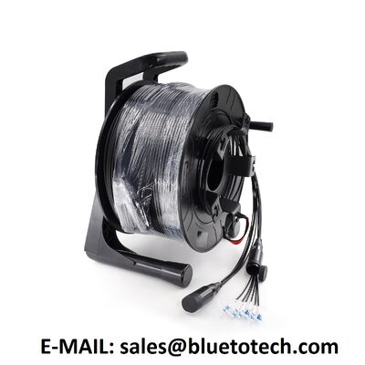 FTTA Armored Optical Patch Cord 4Core TPU 5.0mm LC to LC Single Mode TPU Armour Fiber Optic Patch Cable LC/UPC-LC/UPC 4fiber SM 5mm