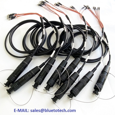 TFOCA para ST 4CH Montagem tática de cabos de fibra óptica impermeável militar TFOCA para ST 4 Cordão de parche de fibra óptica